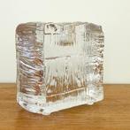 Holmegaard Kastrup KANDELAAR kristal brutalist ijsglas MCM, Overige materialen, Gebruikt, Ophalen of Verzenden, Kandelaar