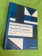 Recht in context – Sanne Taekema, e.a. (6e druk), Boeken, Ophalen of Verzenden, Alpha, Zo goed als nieuw, WO