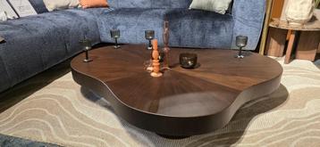 Organische Salontafel Donker buin – 150 x 110 cm Showmodel beschikbaar voor biedingen