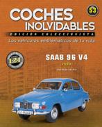 Saab 96 V4 1970 Blauw Coches inolvidables schaal 1/24 # 53, Hobby en Vrije tijd, Modelauto's | 1:24, Verzenden, Nieuw, Auto, Overige merken