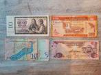 4 biljetten notes bankbiljetten papier geld wereld € 3,95, Ophalen of Verzenden