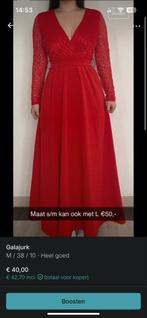 Rode galajurk met lange mouwen - maat S/M, Ophalen of Verzenden, Zo goed als nieuw, Maat 36 (S), Rood