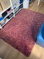 Rood/paars (meerkleurig), hoogpolig vloerkleed, Huis en Inrichting, Stoffering | Tapijten en Kleden, Ophalen, Gebruikt, 100 tot 150 cm