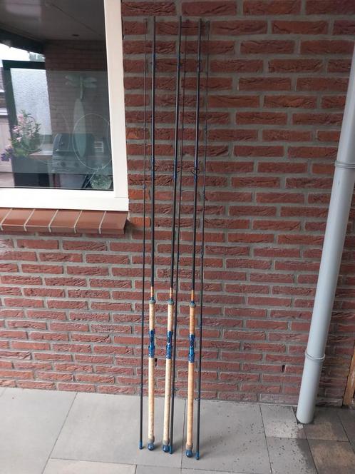 3 Nieuwe Handgemaakte 12ft Blue Water Karperhengels., Watersport en Boten, Hengelsport | Karpervissen, Nieuw, Werphengel, Ophalen
