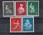 Nvph 423-427 winterhulp 1944 postfris, Ophalen of Verzenden, Na 1940, Postfris
