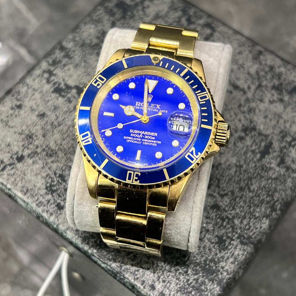 18k gouden rolex horloge Genève model submariner, Ophalen of Verzenden, Zo goed als nieuw, Goud