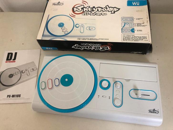 PEGA DJ Mixer Keyboard PG-W1186 Wii - Compleet!, Spelcomputers en Games, Spelcomputers | Nintendo Wii, Zo goed als nieuw, Ophalen of Verzenden