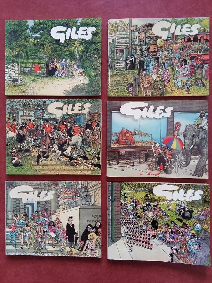 Cartoons van Giles, Boeken, Stripboeken, Gelezen, Meerdere stripboeken, Ophalen of Verzenden
