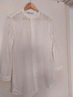 Witte Zara blouse met broderie - Maat S, Ophalen, Zo goed als nieuw, Maat 36 (S), Wit