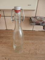 Fles glas glazen fles met stop vaas decoratie, Ophalen of Verzenden, Zo goed als nieuw