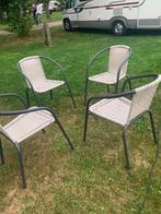 Retro tuinstoelen, Tuin en Terras, Tuinstoelen, Ophalen, Gebruikt, Metaal, Stapelbaar