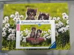 Ravensburger katten poezen kittens bloemen puzzel 1000 st!, Ophalen of Verzenden, 500 t/m 1500 stukjes, Legpuzzel, Zo goed als nieuw