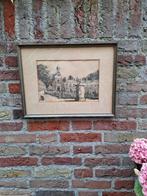 Litho begijnhof breda kunst lijst tekening schilderij oud, Ophalen