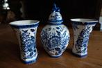 3 delige vazen set Delfts blauw handwerk Holland, Ophalen