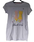 Seagull Tshirt jurk wit back way glitter poezen 158/164, Nieuw, Meisje, Jurk of Rok, Verzenden