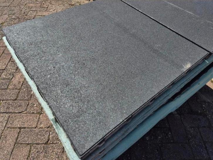 Trippel T 60x60x4 antraciet met facet terrastegels s-partij, Tuin en Terras, Tegels en Klinkers, Nieuw, Terrastegels, Beton, 10 m² of meer