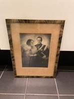 ingelijste oude foto van Juliana en Bernhard, Verzamelen, Ophalen of Verzenden, Kaart, Foto of Prent