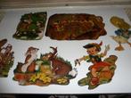 Handgeschilderde Disneyfiguren jaren 50 vintage, Ophalen of Verzenden