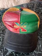 Vintage Malcolm X Pet - Jaren 90. Leer, Ophalen, One size fits all, Pet, Gedragen