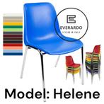 Kantinestoelen Helene. Blauw. Stapelstoelen kuipstoelen, Blauw, Marconiweg 10 Zeewolde, Nieuw, Info@everardo.nl