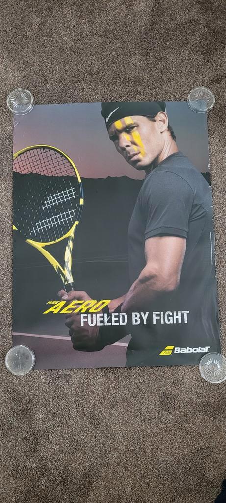 Poster Tennis Rafael Nadal, Verzamelen, Posters, Gebruikt, Rechthoekig Staand, Ophalen of Verzenden
