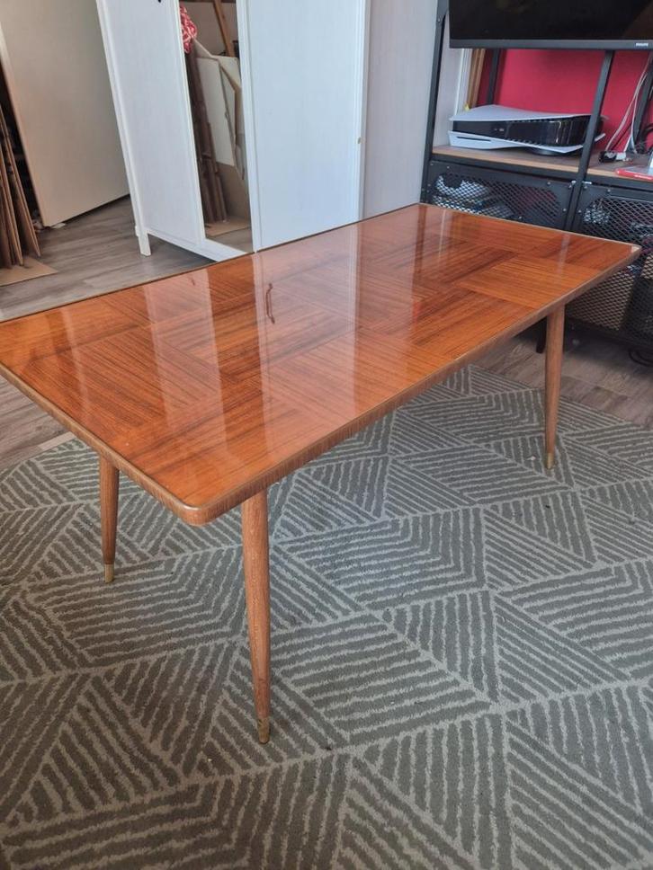 Vintage Houten Tafel - Jaren '60 Stijl, Antiek en Kunst, Antiek | Meubels | Tafels, Ophalen