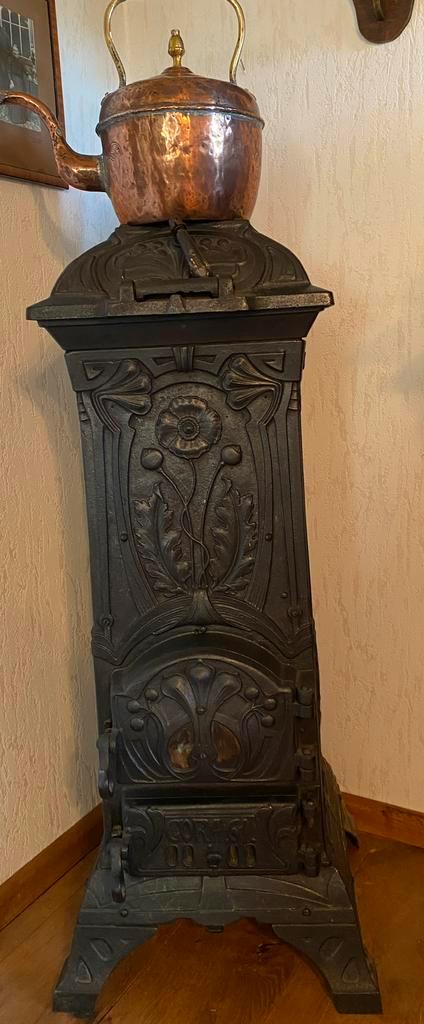 Oude Art Nouveau gietijzeren kachel, Antiek en Kunst, Antiek | Overige Antiek, Ophalen