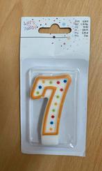 Nieuw! Kaars voor taart met cijfer 7, Ophalen of Verzenden, Nieuw, Taarten of Cupcakes, Versiering