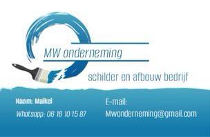 Schilder nodig? Mw onderneming voor al uw schilderwerk, Doe-het-zelf en Verbouw, Verf, Beits en Lak, Nieuw, Verf, Ophalen of Verzenden