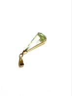 14k gouden hanger met een groene steen, Overige voorstellingen, ., Ophalen of Verzenden, Zo goed als nieuw