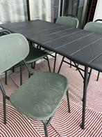 Tuin- Balkonset metaal, Tuin en Terras, Tuinsets en Loungesets, Ophalen, 4 zitplaatsen, Gebruikt, Aluminium