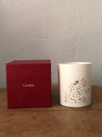 Cartier Kaars met Panterprint, Huis en Inrichting, Woonaccessoires | Kandelaars en Kaarsen, Overige materialen, Wit, Ophalen of Verzenden
