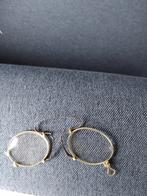 Pince-nez bril met leren etui, Ophalen of Verzenden