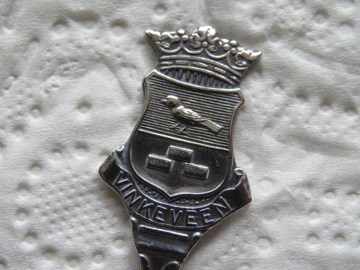 Verzilverd Sola Lepeltje Wapen Vinkeveen, Verzamelen, Porselein, Kristal en Bestek, Zo goed als nieuw, Verzilverd, Verzenden
