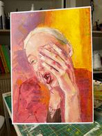 Kunstprint: Zelfportret met tekst, Ophalen of Verzenden