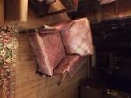 Schapen lederen stoel fauteuil, Huis en Inrichting, Fauteuils, Ophalen, Zo goed als nieuw, Hout