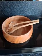 Houten slabak met bestek Indonesisch robuust, Huis en Inrichting, Woonaccessoires | Schalen en Manden, Ophalen of Verzenden, Zo goed als nieuw