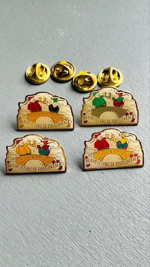 Vlamertincse Pottebrekers pin, Verzamelen, Speldjes, Pins en Buttons, Zo goed als nieuw, Ophalen of Verzenden