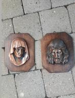 Maria en jozef op houten plaat, Ophalen of Verzenden