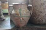 Antiek terracotta aardewerk voorraadpot Italie italiaans pot, Ophalen of Verzenden