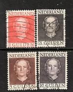 641 nvph 534-537 koningin Juliana 1949 gebruikt zie scan., Na 1940, Ophalen of Verzenden, Gestempeld