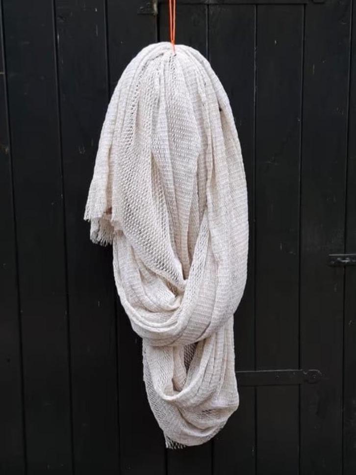 Oud Vintage Visnet Wit, Tuin en Terras, Tuinwanddecoratie, Gebruikt, Ophalen of Verzenden