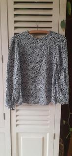 Zwart witte blouse, Ophalen of Verzenden, Zo goed als nieuw, Zwart