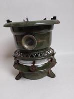 Emaille petroleumstel, 1-pits donkergroen, Ophalen