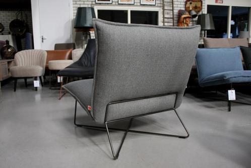 Luxe fauteuil EARL Jess design metaal stof grijs lounge, Huis en Inrichting, Fauteuils, Zo goed als nieuw, Metaal, Stof, 75 tot 100 cm