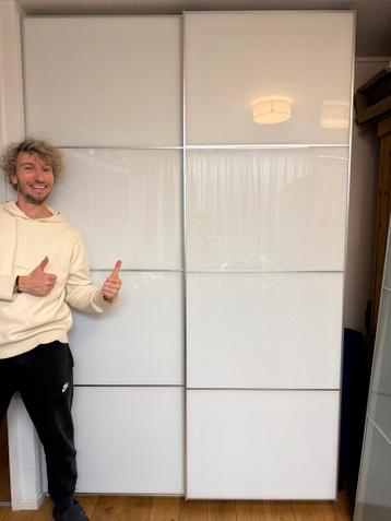 Glazen schuifdeuren wit Pax Färvik - afbeelding 3