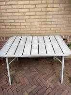 Mesa tuintafel metaal 70x110x75  lichtgrijs, Ophalen, Gebruikt, Rechthoekig, Metaal
