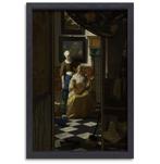 De liefdesbrief - Johannes Vermeer canvas + baklijst 60x90cm, Huis en Inrichting, Nieuw, 75 tot 100 cm, Print, Oorspronkelijke maker