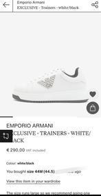 Emporio Armani EXCLUSIVE Sneakers -  Wit/Zwart - Maat 44M, Kleding | Heren, Schoenen, Emporio Armani, Wit, Ophalen of Verzenden