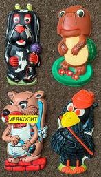 3x Fabeltjeskrant Plastic muurhangers retro 23cm VINTAGE, Antiek en Kunst, Ophalen of Verzenden